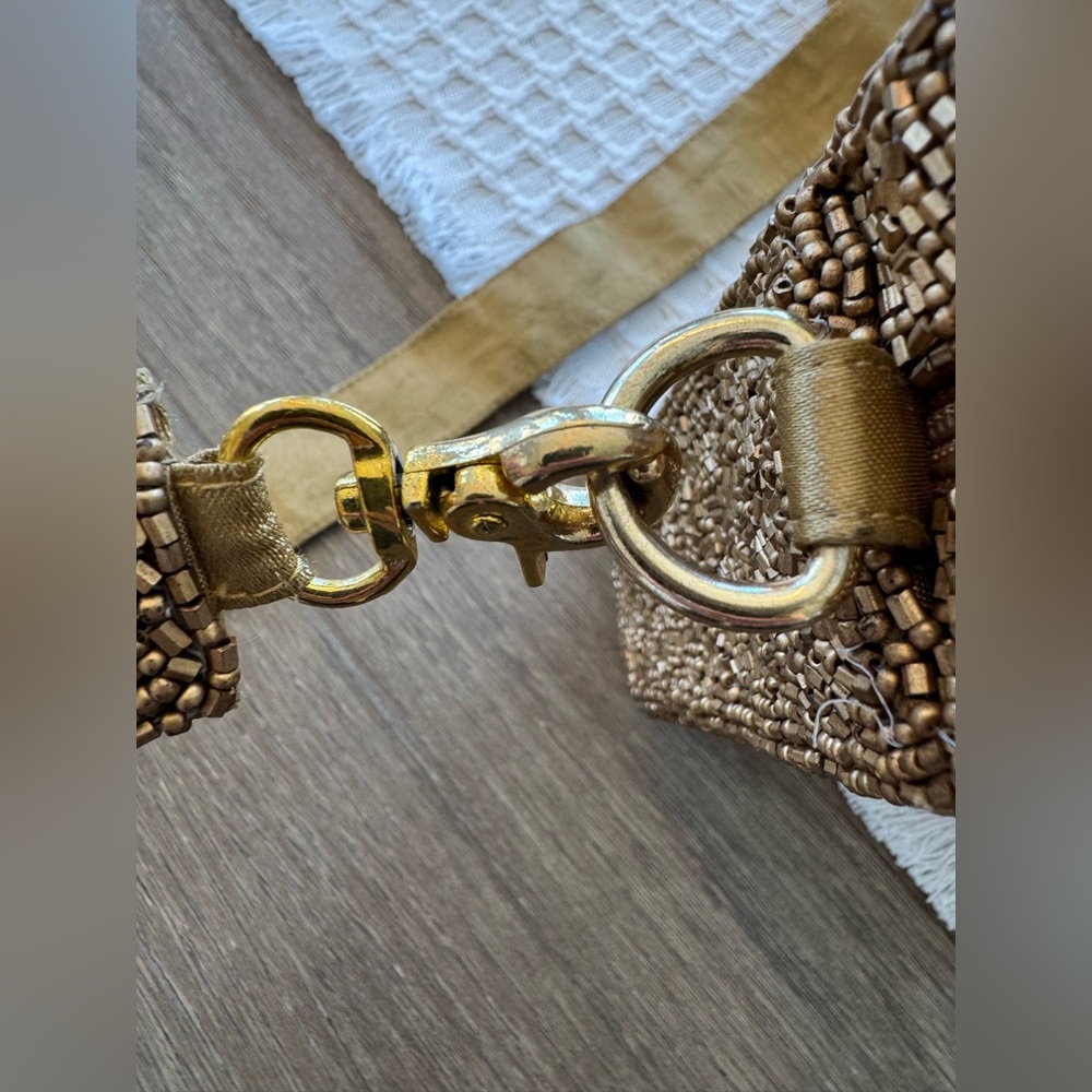 Moyna Beaded Crossbody Bag with Bee and Stripes - Picture 10 of 12